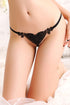 Sexy Black Sweet Lace Heart Pearl G-string